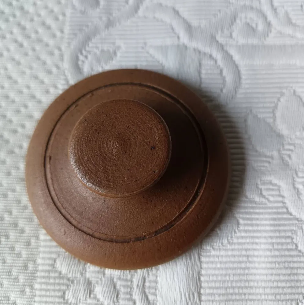 Gargoulette vintage fait main en grès marron vernissé