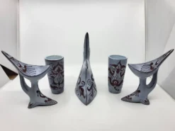 Garniture de Table Vintage Gabrielle Mackiewicz France 1950 (5 pièces