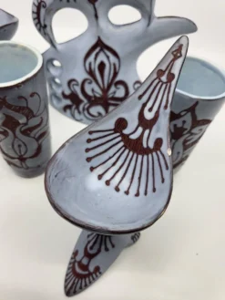 Garniture de Table Vintage Gabrielle Mackiewicz France 1950 (5 pièces