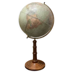 Globe antique allemand de table par Paul Räth & Dr A Krause, Leipzig années 1920.