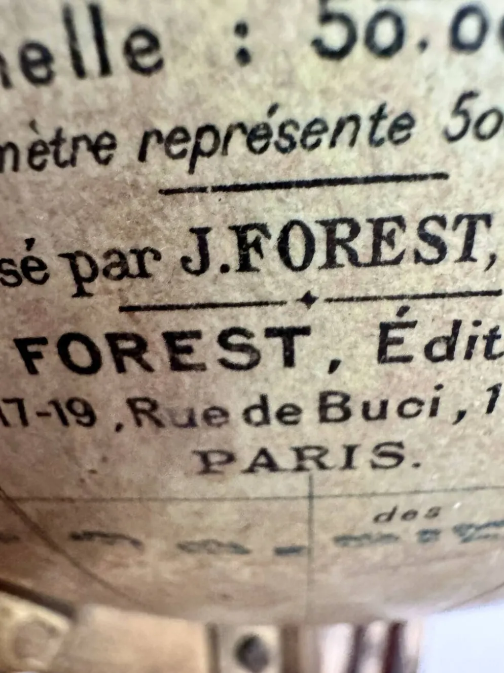 Globe antique Forest 1920