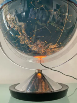 Globe céleste lumineux vintage Italy des années 70