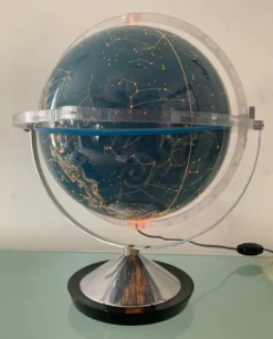 Globe céleste lumineux vintage Italy des années 70