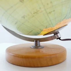 Globe en verre vintage illuminé - Columbus années 1960