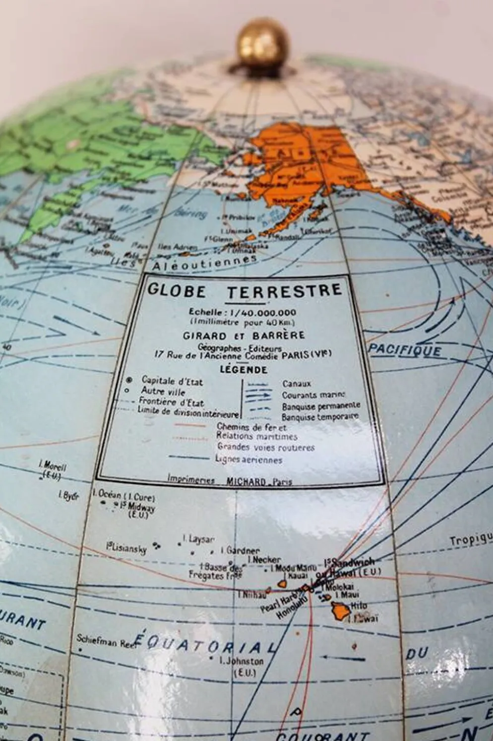 Globe terrestre Girard et Barrère