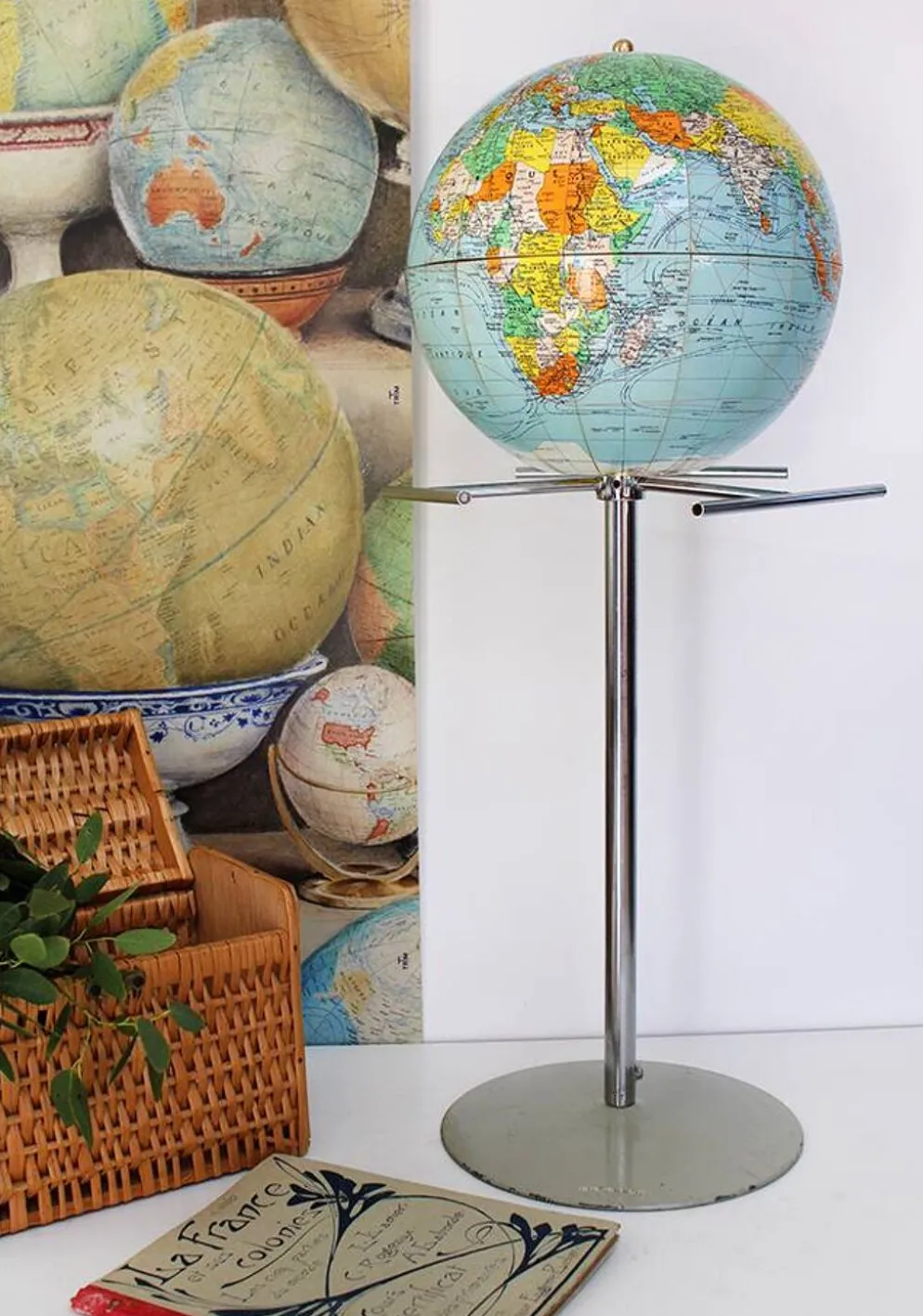Globe terrestre Girard et Barrère