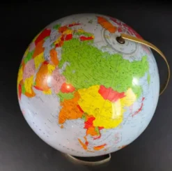 Globe terrestre gonflable vintage sur support, 1960, Taride Sevylor