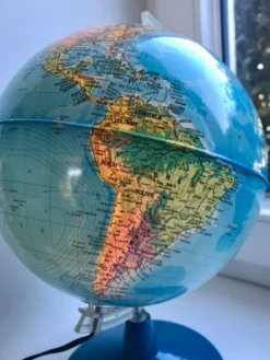 Globe terrestre lumineux années 70