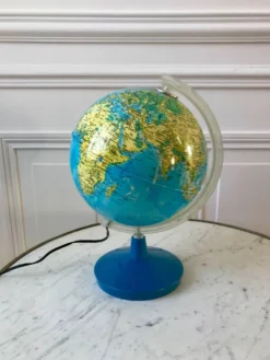 Globe terrestre lumineux années 70