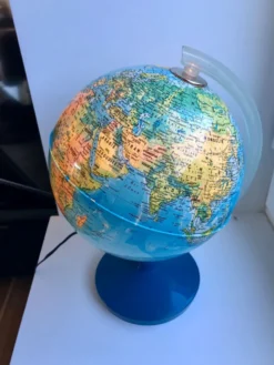 Globe terrestre lumineux années 70
