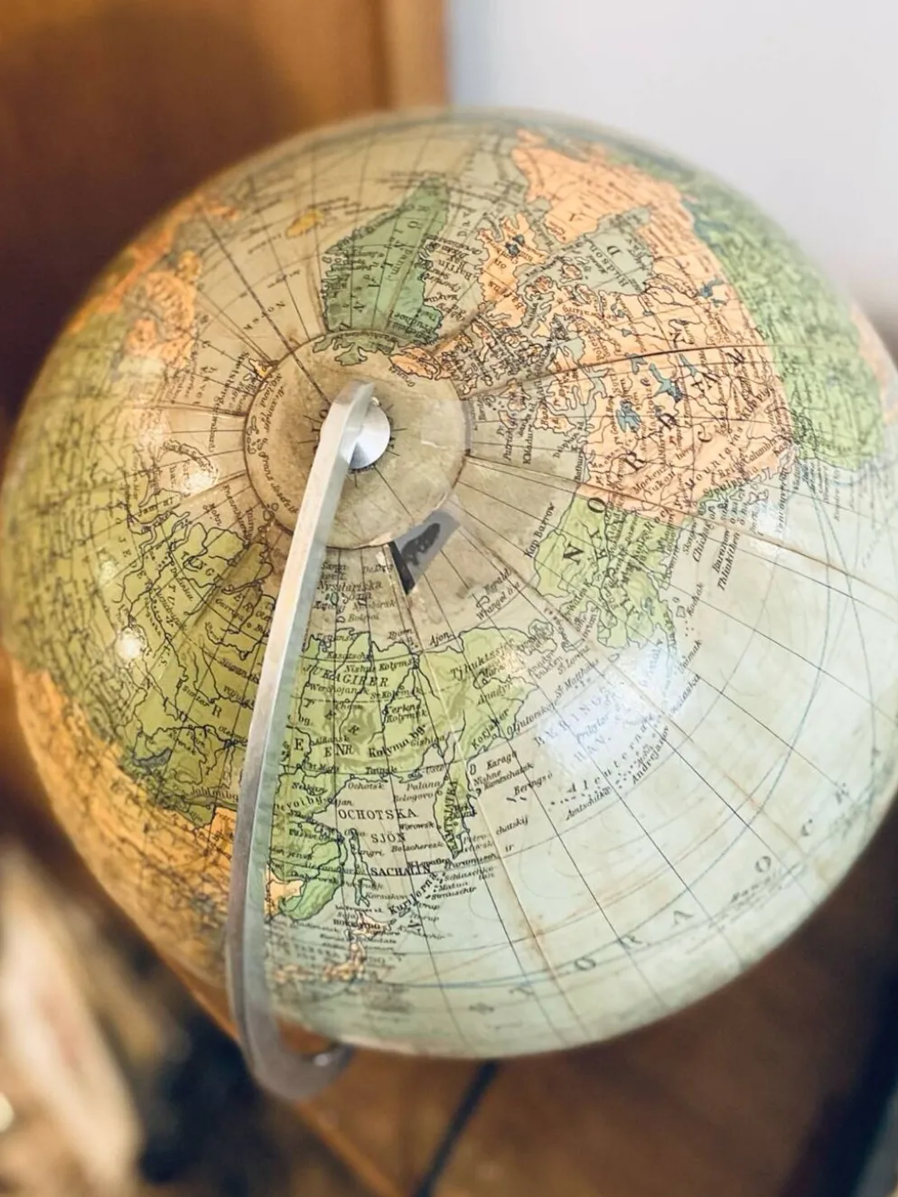 Globe terrestre lumineux Columbus Jordglob, Suède, 1950s