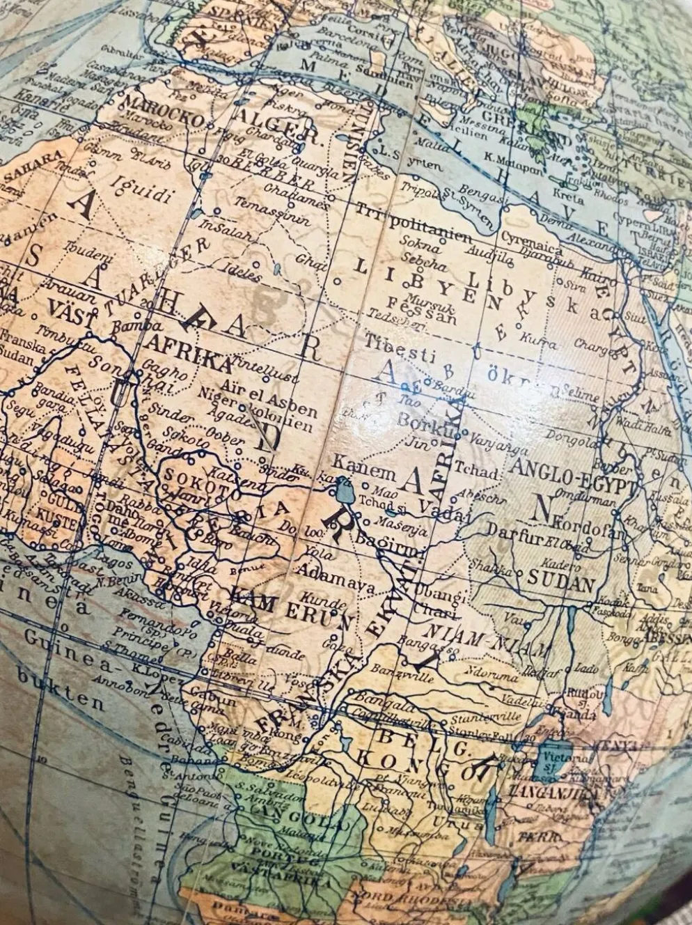 Globe terrestre lumineux Columbus Jordglob, Suède, 1950s