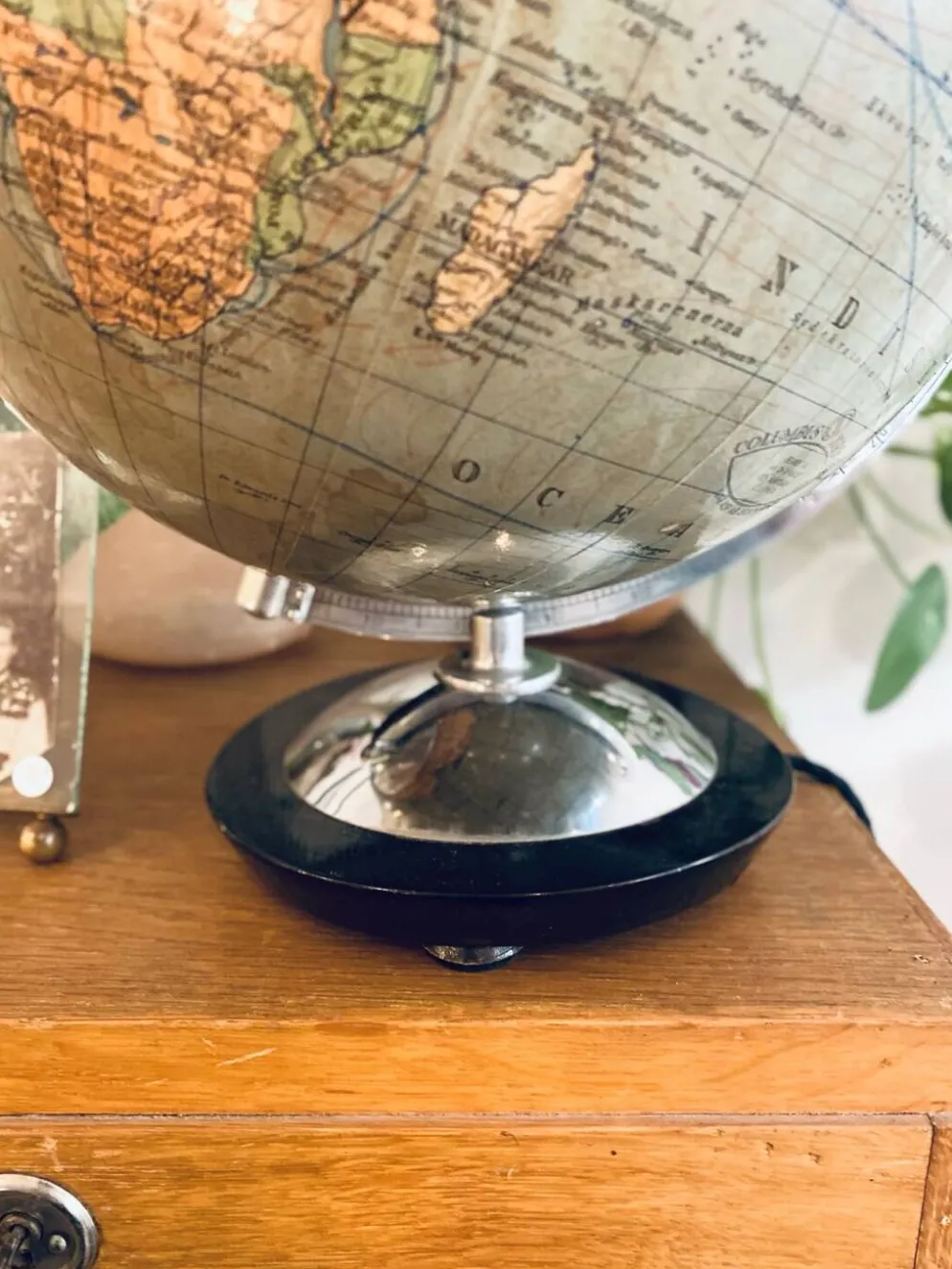 Globe terrestre lumineux Columbus Jordglob, Suède, 1950s