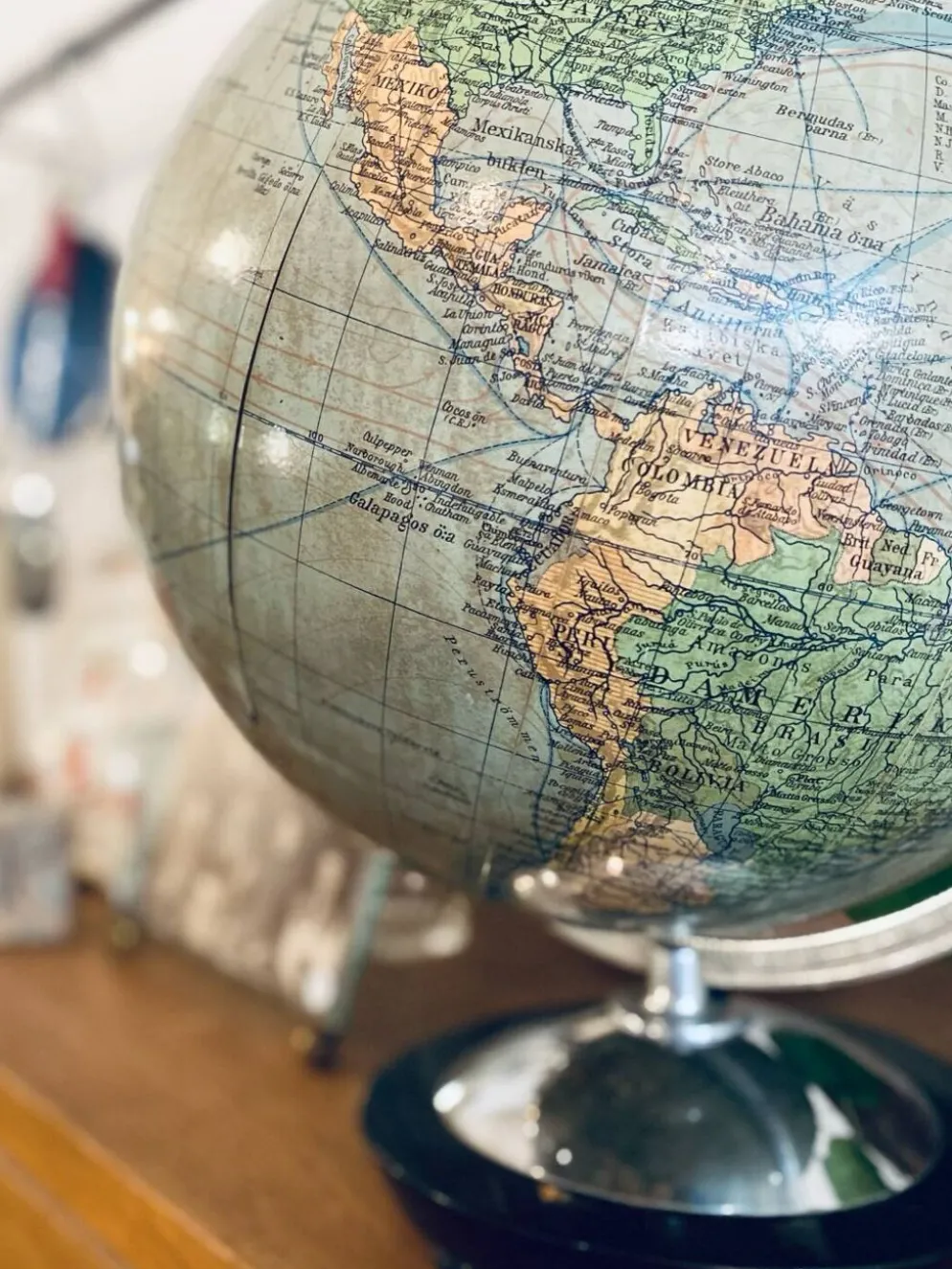 Globe terrestre lumineux Columbus Jordglob, Suède, 1950s