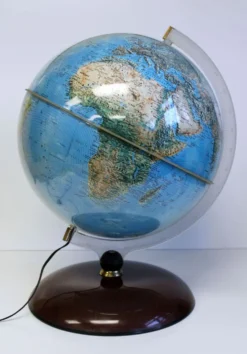 Globe terrestre lumineux 80's