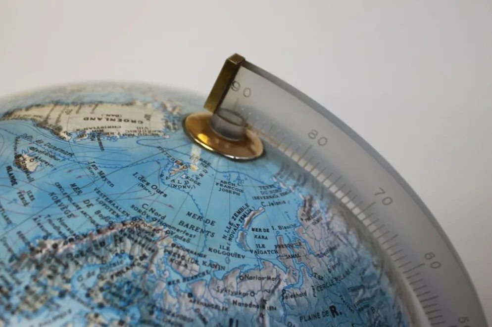 Globe terrestre lumineux 80's