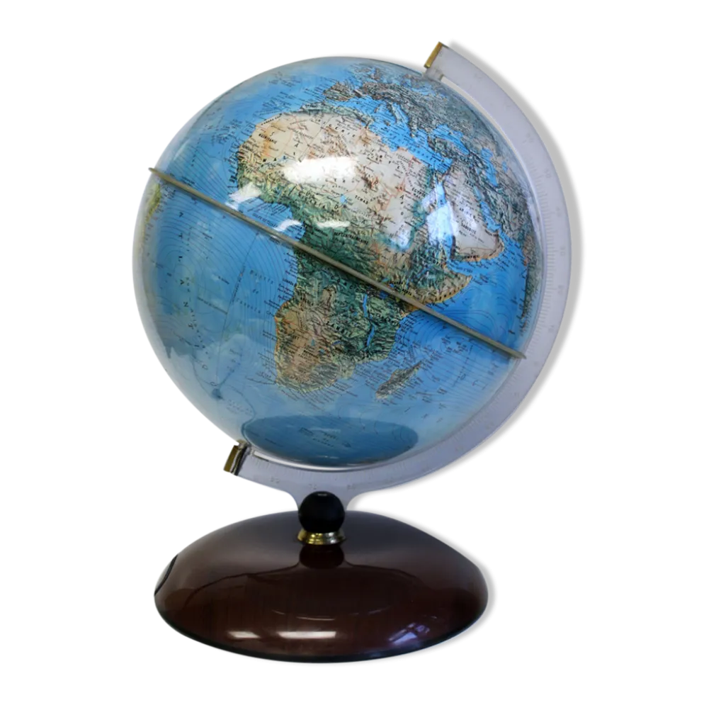 Globe terrestre lumineux 80's