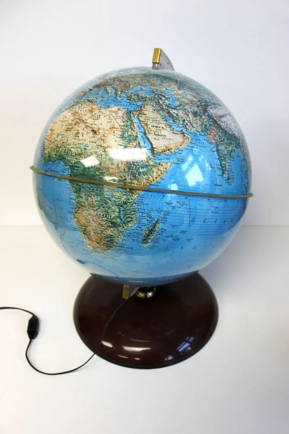 Globe terrestre lumineux 80's