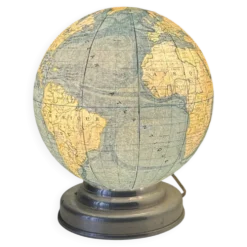 Globe terrestre lumineux vintage – fin des années 1940 / début 1950