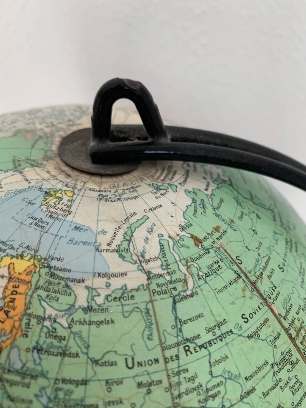 Globe terrestre, mappemonde Girard Barrère, 1960