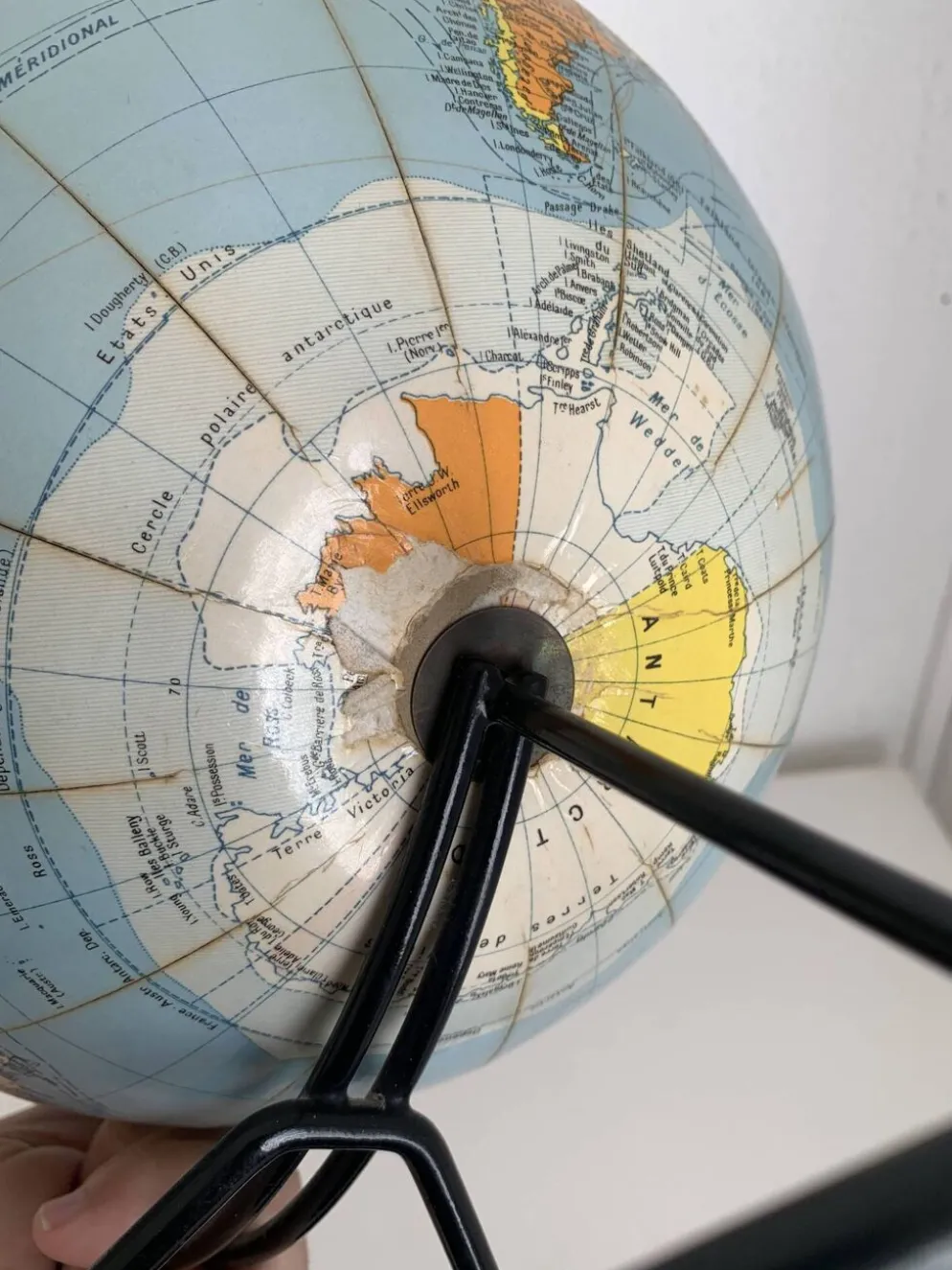 Globe terrestre, mappemonde Girard Barrère, 1960