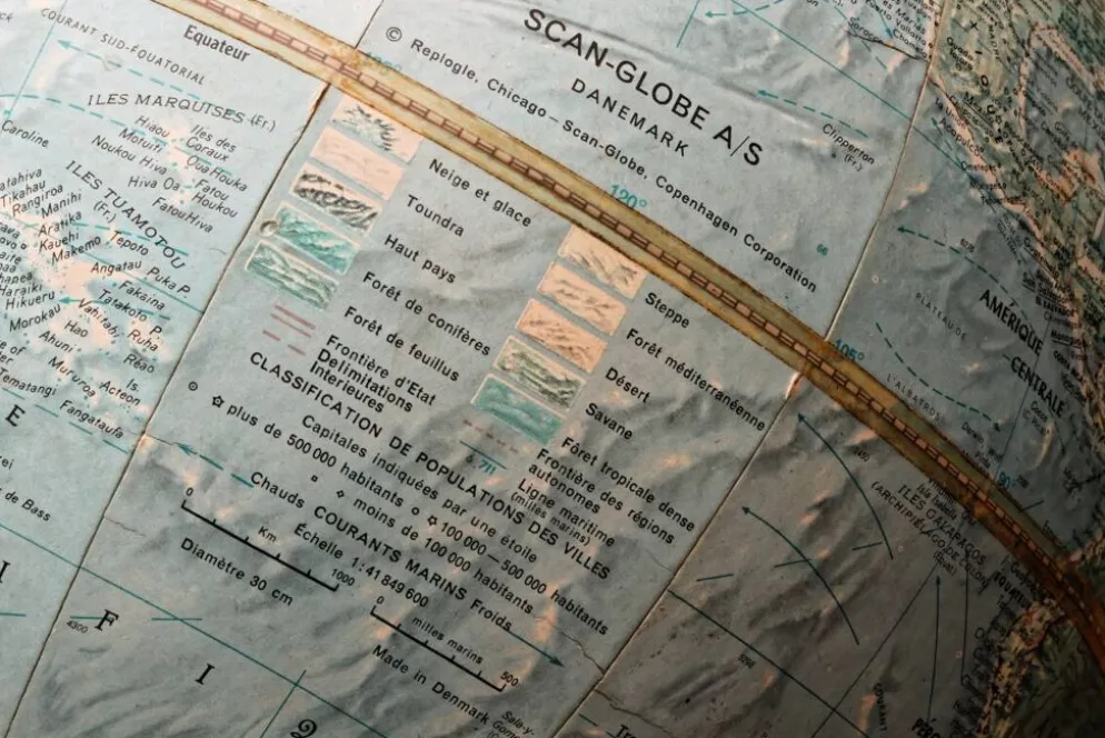 Globe terrestre Scan globe Danemark