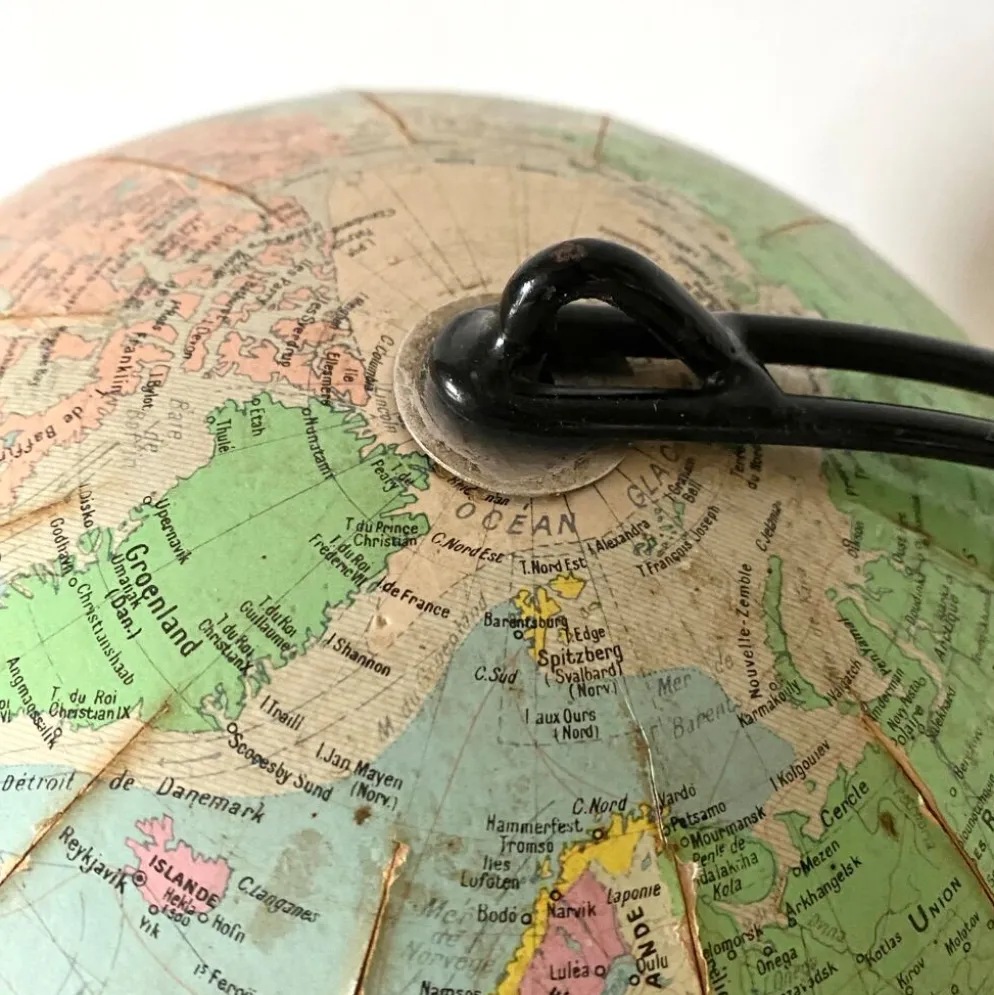 Globe terrestre vintage Girard et Barrère années 50