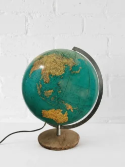 Globe terrestre vintage lumineux, années 70