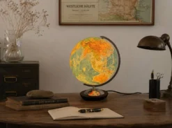 Globe terrestre vintage 1965 verre allemand Colombus duo - 34 cm