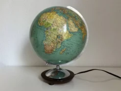 Globe terrestre vintage 1965 verre allemand Colombus duo - 34 cm