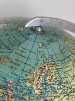 Globe terrestre vintage 1965 verre allemand Colombus duo - 34 cm