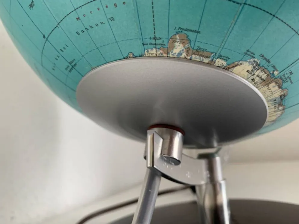 Globe vintage 1976 terrestre allemand (français) JRO Wechselbild - 34 cm
