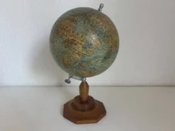Globe vintage 1950 terrestre Girard et Barrère et Thomas - 33 cm
