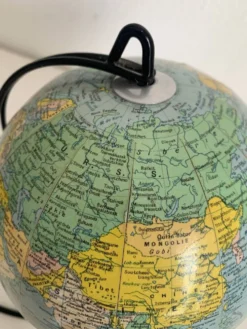 Globe vintage 1960 terrestre Girard Barrère mappemonde - 23 cm