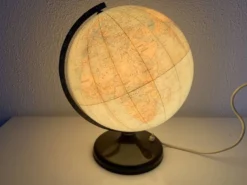 Globe vintage 1960 terrestre lampe Süd-west verlag Munchen - 34 cm