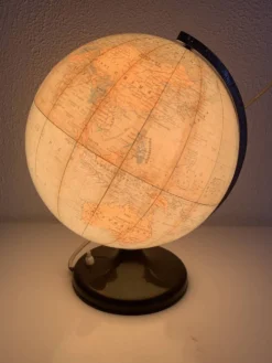 Globe vintage 1960 terrestre lampe Süd-west verlag Munchen - 34 cm
