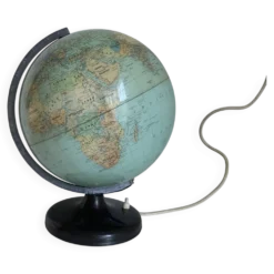 Globe vintage 1960 terrestre lampe Süd-west verlag Munchen - 34 cm