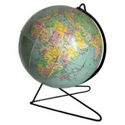 Globe vintage 1960 terrestre mappemonde Girard Barrère - 33 cm