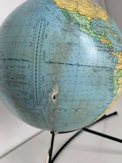 Globe vintage 1960 terrestre mappemonde Girard Barrère verre - 36 cm