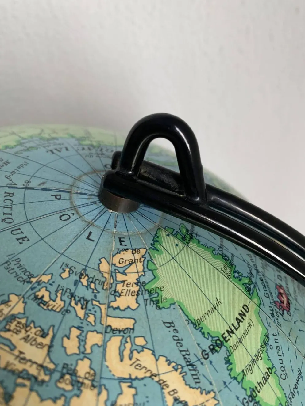 Globe vintage 1960 terrestre mappemonde Girard Barrère verre - 36 cm