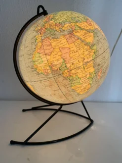 Globe vintage 1960 terrestre mappemonde Girard Barrère verre - 36 cm