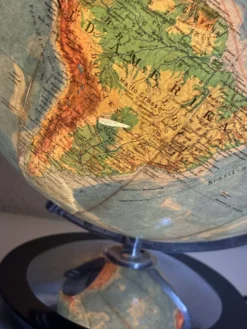 Globe vintage 1940 terrestre verre Duo Erdglobus Berlin - 42 cm
