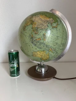 Globe vintage 1960 terrestre Verre JRO Verlag mappemonde allemande - 35 cm