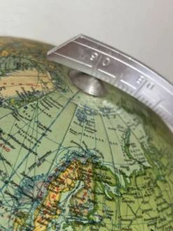 Globe vintage 1960 terrestre Verre JRO Verlag mappemonde allemande - 35 cm