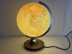 Globe vintage 1960 terrestre Verre JRO Verlag mappemonde allemande - 35 cm