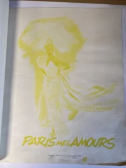 Gouache originale de l’affiche “Paris, mes amours” de Joséphine Baker, 1959 • ART
