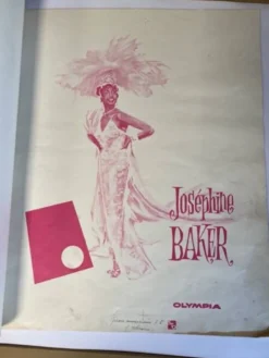 Gouache originale de l’affiche “Paris, mes amours” de Joséphine Baker, 1959 • ART