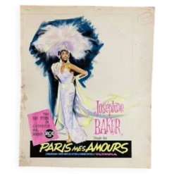 Gouache originale de l’affiche “Paris, mes amours” de Joséphine Baker, 1959 • ART
