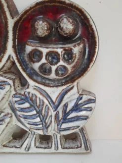 Grand bas relief en céramique Søholm signé Noomi Backhausen