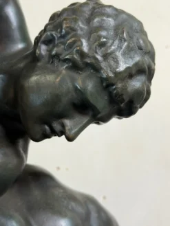 Grand bronze d’après l’antique conservé aux Offices à Florence, les lutteurs vers 1880